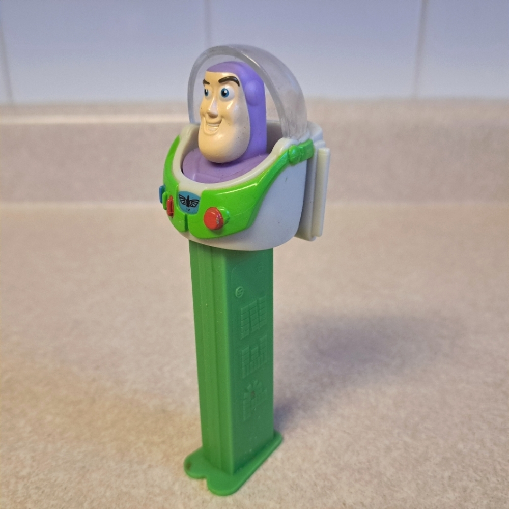 Buzz Lightyear Pez Dispenser Green  Hooded Toy Story Character Vintage